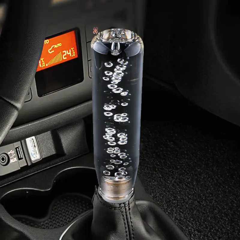 Gwein-COD 15/20CM LED Modifikasi Mobil Kenop Persneling Transparan dengan LED Warna-warni – Kepala Tuas Transmisi Bulat Car Gear Motorcycle