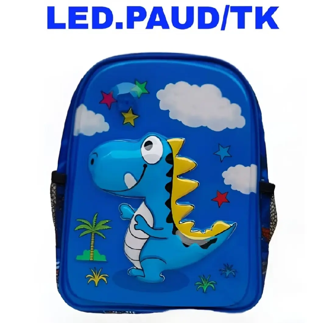 Tas Paud Timbul TK SD LED Menyala Tas karakter Dino Labubu Dan LL Fashion