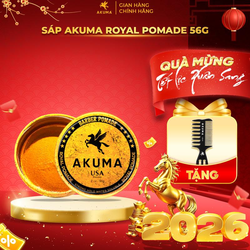 ĐỘC QUYỀN LIVE Sáp vuốt tóc AKUMA ROYAL POMADE 56g hương thơm nam tính lịch lãm giữ nếp lên đến 12h phù hợp mọi chất tóc sap vuottoc sap vuottoc sá pv sáp vuốt