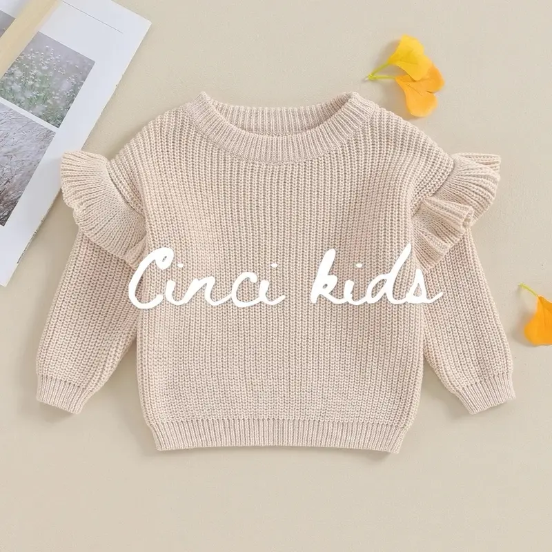 ATASAN ANAK KOREA MODEL RUFFLE CASUAL BAJU RAJUT ANAK PREMIUM 8