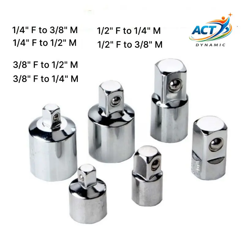 Adaptor Mata Kunci Shock 1/4", 3/8", 1/2", Converter Adapter Stang Male Female, Sok, Sock, Shock.