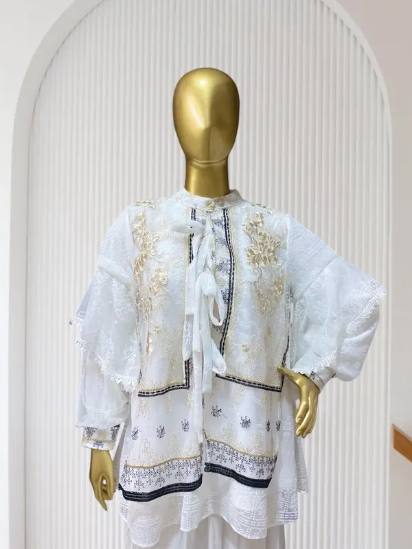 ADINDA & Co- Luna Blouse Atasan wanita Premium brukat halus mix dengan tulle Garden cantik atasan kondangan/ atasan pesta cantk/ blouse remaja kekinian 2025/ baju lebaran remaja 0