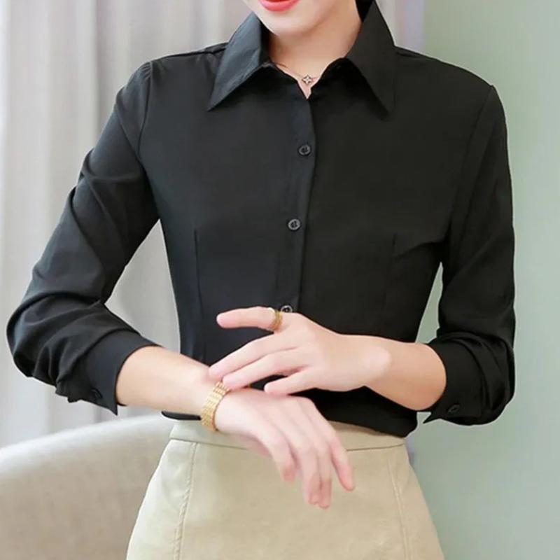 Kemeja Wanita Motif Polos Cantik Bahan Shakila Twill By Zp Fashion Store 2