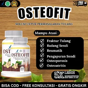 OSTEOFIT Kapsul Herbal untuk Persendian Pengapuran dan Fraktur Tulang Asli Tanpa Efek Samping Solusi Untuk Permasalahan Tulang