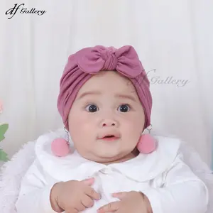 Set Turban Bayi Perempuan 0 6 Bulan - 3 tahun | Premium Cantik & Menggemaskan | ARINI POMPOM by dfgallery