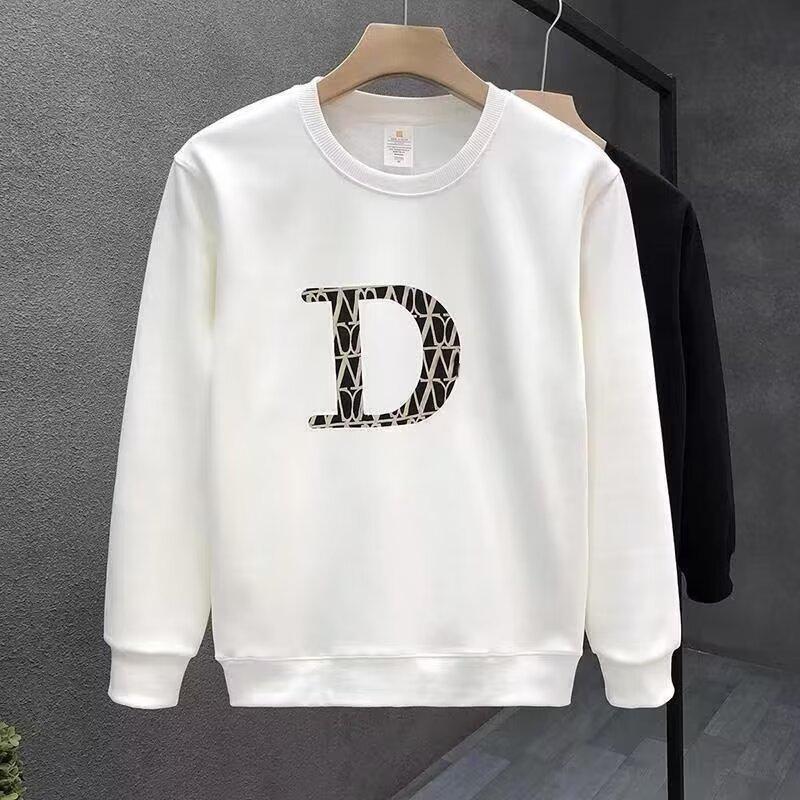 Áo Hoodie Dệt Cotton, Dành Cho Nam Giới, Dài Tay Áo, Cổ Tròn Ấm Áp, Thích Hợp Cho Mùa Thu Và Mùa Đông, Phong Cách Hàn Quốc, Thời Trang, Dáng Rộng Vừa Vặn, Có In Hình 1