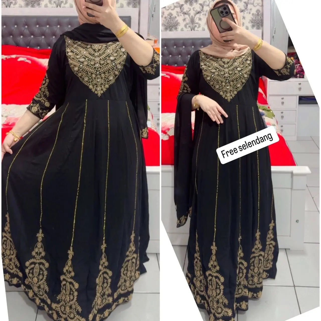 gamis hindi anjeli full monte