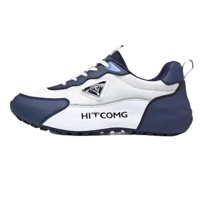  H-9 Giày thể thao nam nữ màu trắng xanh than vải rệt kim phối da. Phong cách hàn quốc.BĐ2526. H-9 