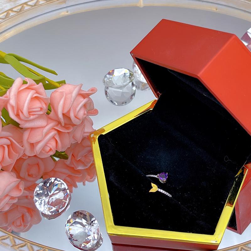 Product Introduction of S925 amethyst 02 and citrine mermaid tail ring 3