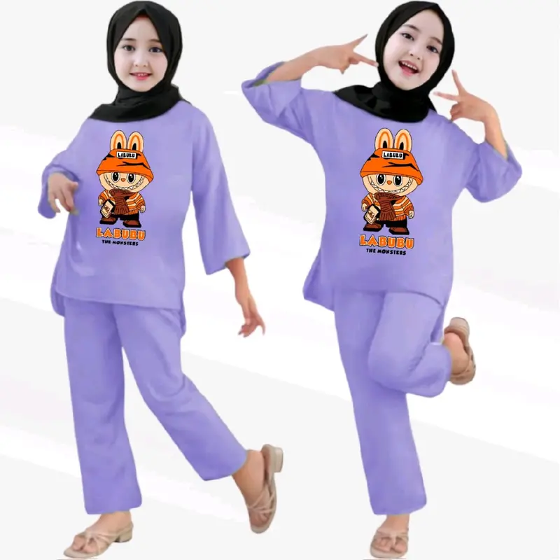 STELAN ANAK PEREMPUAN BABYTERI USIA 2-12THUN LABUBU 1