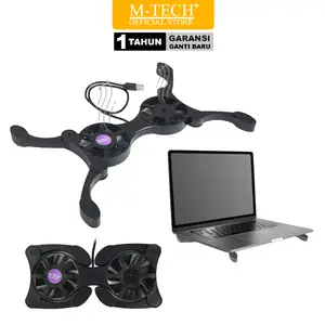 MTECH Cooling Pad Kipas Pendingin Laptop Coolingpad Kepiting 919 - Garansi 1 Tahun Ganti Baru