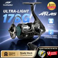 Gambar [OFFICIAL] SeaHunter ATLAS reel pancing, Carbon Fiber Spinning Reel, Super Slow Oscillation, Ultra Ringan 178g, Max Drag 10KG, 6+1BB Bearing Baja Tahan Karat Segel Ganda,CNC Screw-In Power Handle, CNC Aluminum Spool, Air Tawar/Asin - Atlas 3000 dari SeaHunter Indonesia Kab. Tangerang 1 Tokopedia