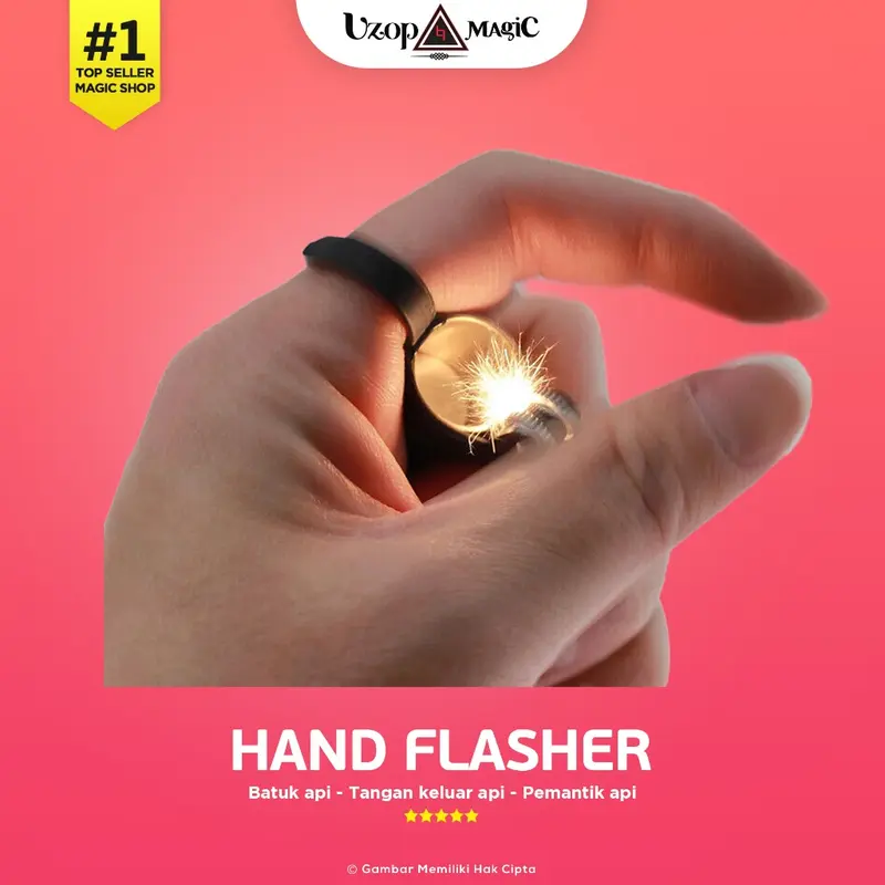 Hand Flasher - Tangan keluar api - Batuk api - Alat sulap Uzop Magic 0