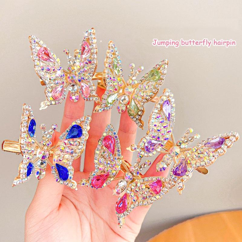Kẹp Tóc Hình Bướm Cánh Di Chuyển Cỡ Lớn Màu Gradient Thích Hợp Cho Trẻ Em Kẹp Tóc Cho Bé Gái Kẹp Tóc