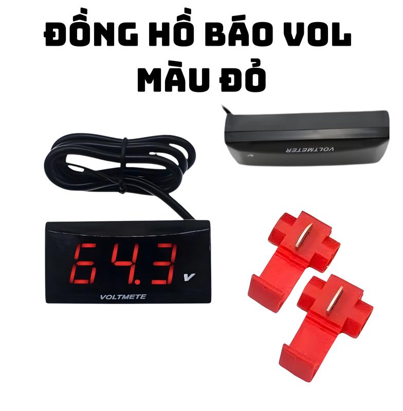 VG587 Đồng hồ báo volt điện tử koso 5v-150v DC báo nguồn điện bình ắc quy xe máy