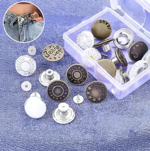 Kancing Jeans Logam Tusuk Simple Adjustable Kancing Celana Jeans Bisa Dilepas