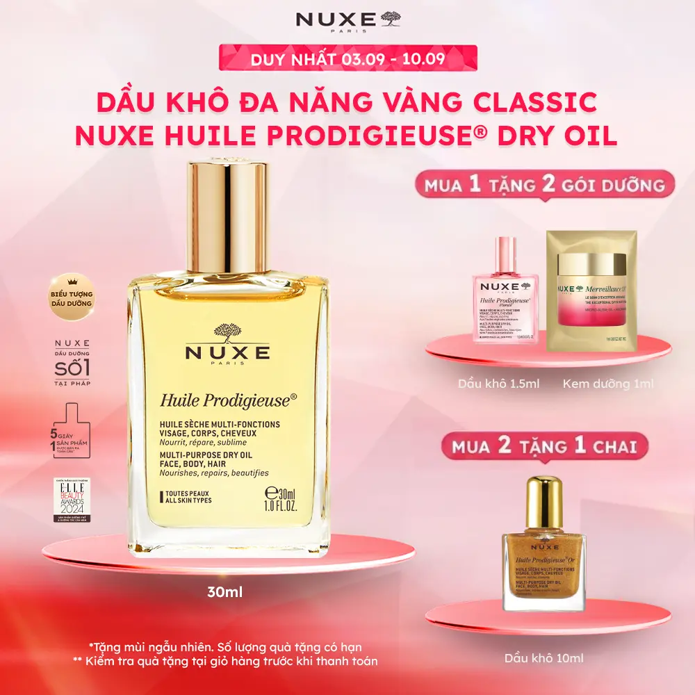 Dầu dưỡng khô đa năng Nuxe Huile Prodigieuse Multi-Purpose Dry Oil 30ml