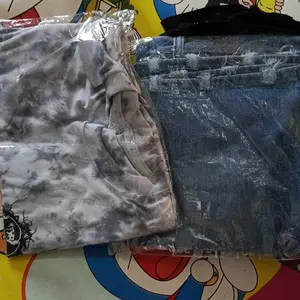 Setelan Jeans Pendek Sobek Kaos Emot Teror Kaos Kain Katun24s Pria