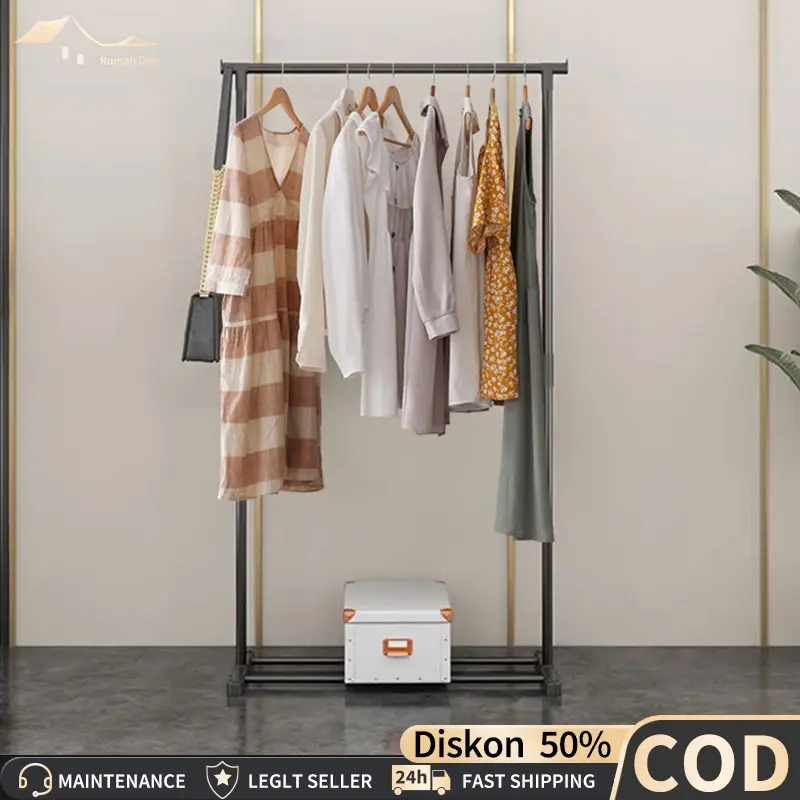 COD Gantungan baju Rak Gantungan Baju Serbaguna Stand Hanger Single Rak Stand Hanger Rak Gantungan Baju