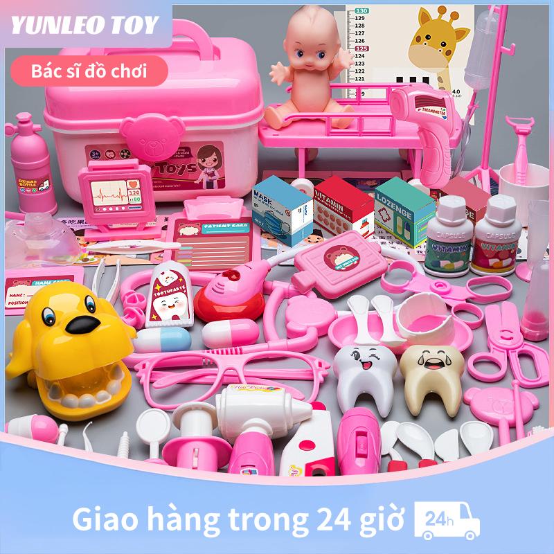  bác sĩ trẻ em Bộ đồ chơi dụng cụ Hộp y tế bé trai và bé gái nhà vui chơi Bộ đồ chơi mô phỏng bác sĩ y tá đồ chơi y tế nhập vai thú vị cho bé có bộ đồ chơi bác sĩ bé gái.. 