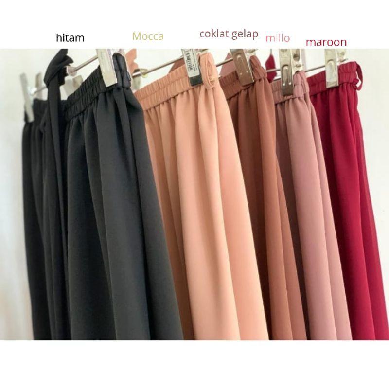 Jihaan kulot/Kulot sifon Ceruti baby doll/ Kulot ceruty premium/ kulot sifon tidak nerawang/ kulot highwist 2