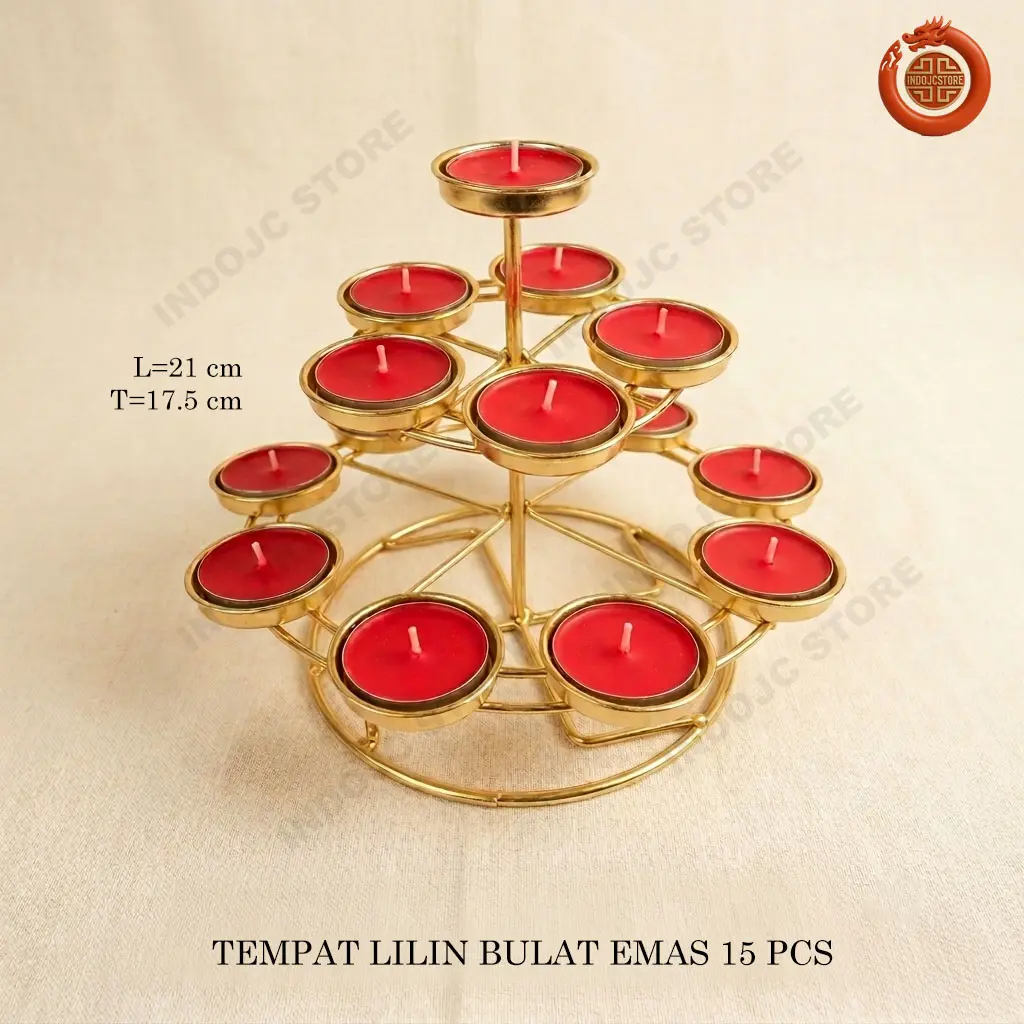 tempat lilin tealight stainless 15 pcs untuk puja sembahyang