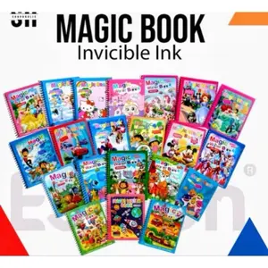 Mainan edukasi anak buku gambar mewarnai ajaib karakter -Magic water book