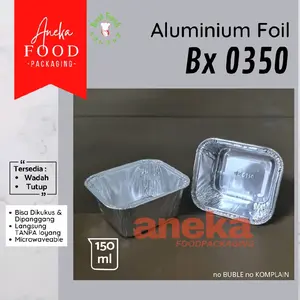 Aluminium Bx 0350 foil tray BEST FRESH wadah cup alumunium lasagna klapertart macaroni schotel pastel tutup mini pie brownies