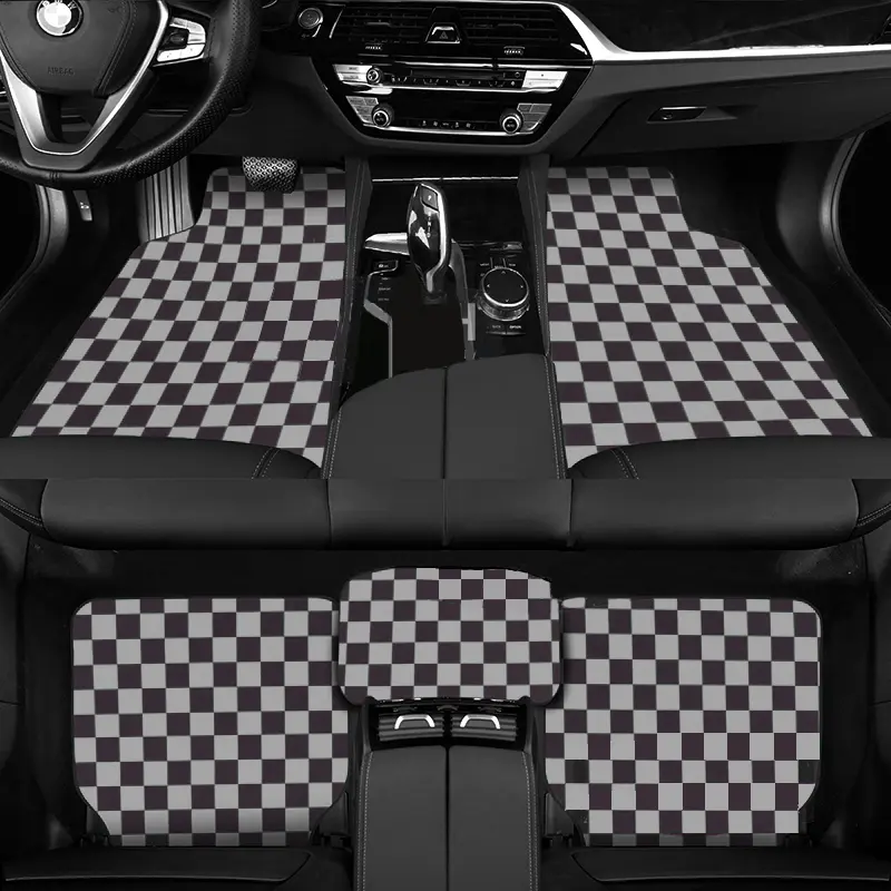 Premium Carpet Car Mat Anti-Slip Universal Automotive Floor Mats (5PCS)Thai Car Floor Mat for Perodua Waja City Hrv Ativa Viva Myvi Bezza Axia Proton Toyota Honda tpe karpet kereta dadu Interior