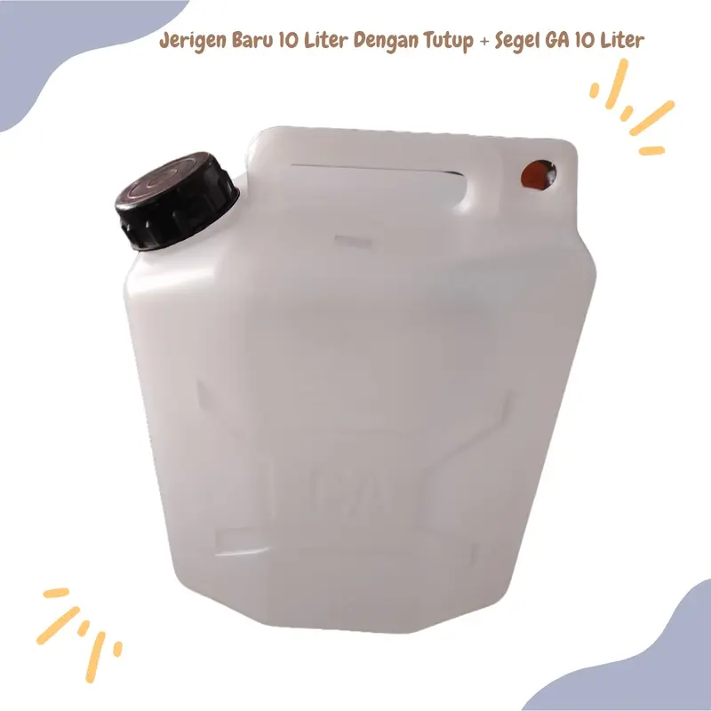 Jerigen Baru 10 Liter Dengan Tutup + Segel 10 Liter 1