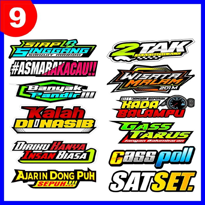 STIKER Motor Cutting isi 12 pcs - Hologram dan Vinyl - Paper, Stationery - Car 5
