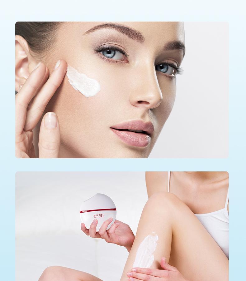 Product Introduction of [JOYRUQO authentic] Feather-like watery sunscreen lotion SPF50+ facial UV protection high-power sunscreen moisturizing cream 80g + free gift sunscreen 16g Skincare Moisturizer 10