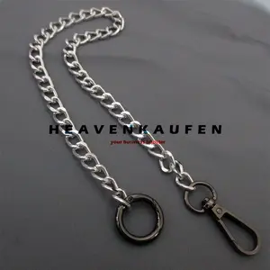 Rantai Dompet / Rantai Celana Silver Kombinasi Kait Black Nikel Stylish Keren