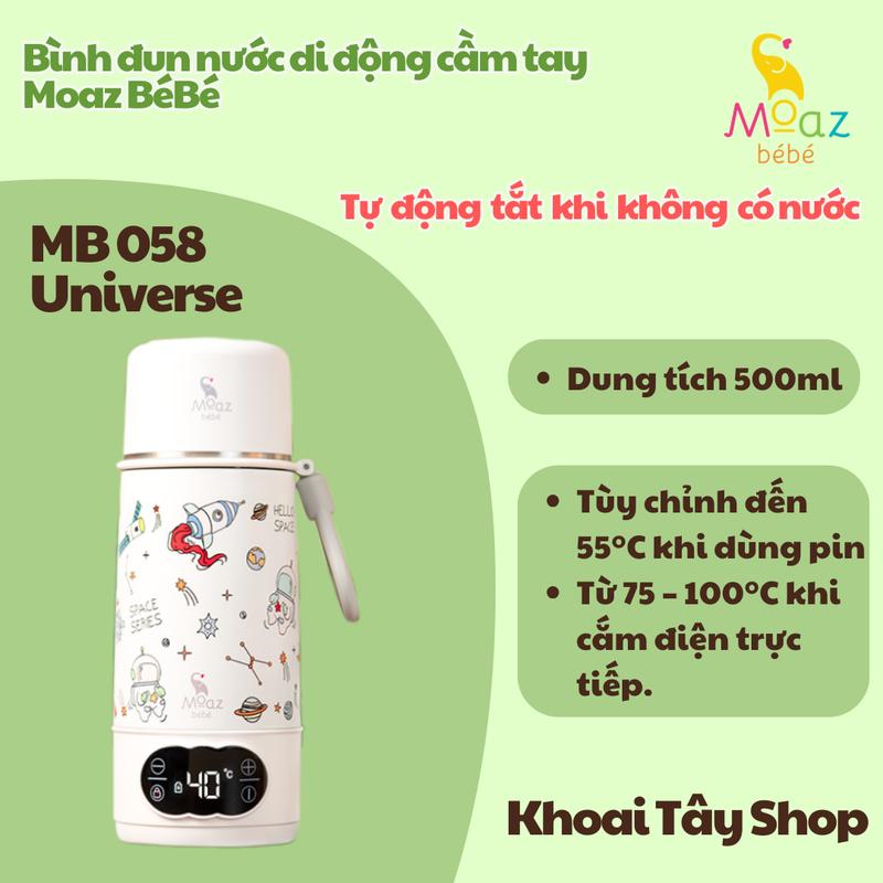Moaz BéBé Bình Đun Nước Cầm Tay MB-058 Universe Dung Tích 500ML Tùy Chỉnh Nhiệt Độ 55°C Pin & 75-100°C Điện Tiện Lợi An Toàn Cho Trẻ Em Khoai Tây Shop