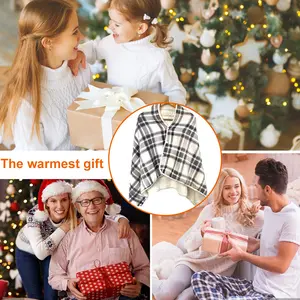 3 Heat Settings Blanket USB Electric Heating Shawl Soft Cold Protection for Indoor Outdoor Warm Carpet Electric Mattress