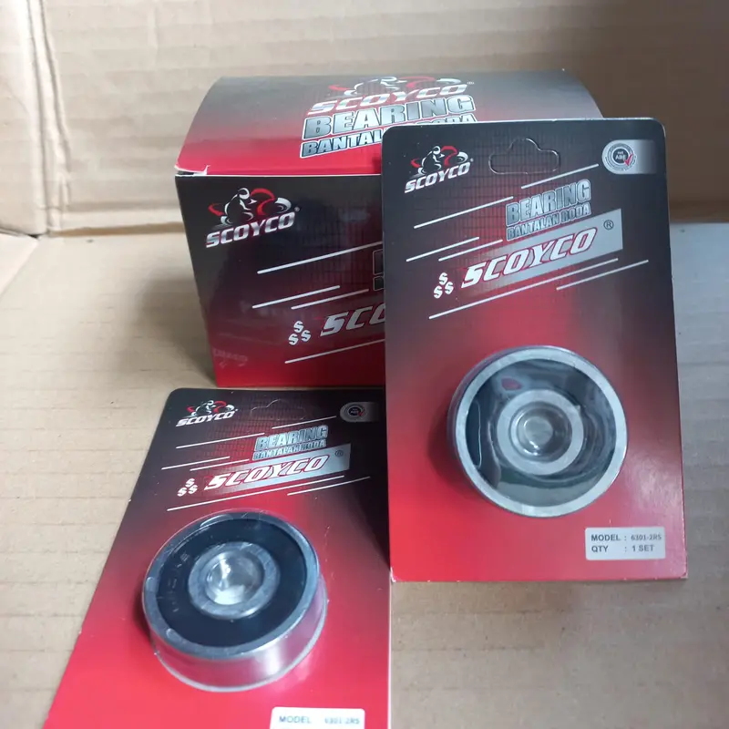BEARING SCOYCO 6301-2RS BEARING / LAHAR / LAHER / BANTALAN RODA BARANG BARU SPAREPART MOTOR MOTORCYCLE Foto Asli 2