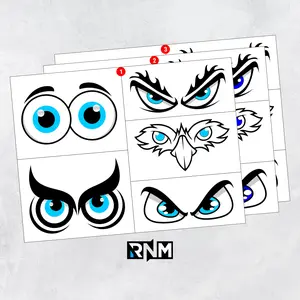 STICKER RACING MATA VISIOR ANTI AIR 5 PCS