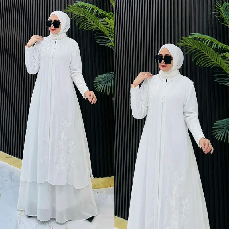 READY REALPICT COD NILAM SET AUTER NON HIJAB Gamis Dress Wanita Dewasa 2