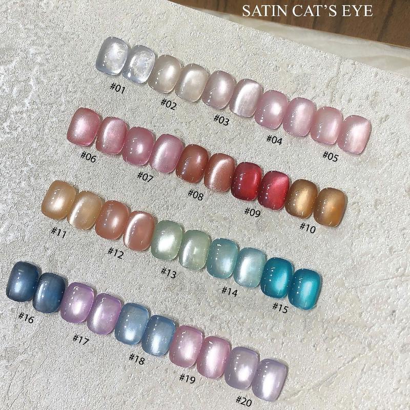  ROU ni Sơn gel mắt mèo hiệu ứng pha lê trong suốt hạt thủy tinh ánh ngọc trai lấp lánh trắng sáng chuyên dụng cho làm nail mắt mèo 