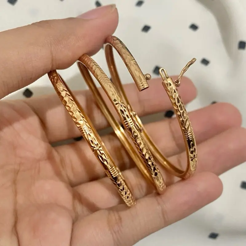 [DK3.1] Gelang SWASA Keroncong 3 mm Motif Ringan Bulat Awet Tahan Karat Lebar 3 mili