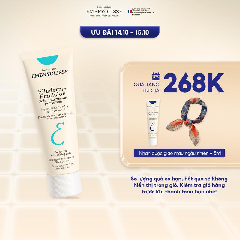 [LIVESTREAM] Kem Dưỡng Trẻ Hóa Căng Bóng Da Và Chăm Sóc Da Toàn Diện Embryolisse Filaderme Émulsion 75ml