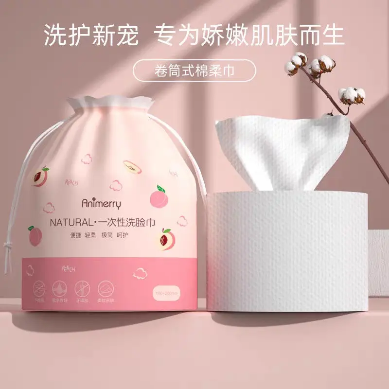 Makeup Tissue Roll-type Cotton Facial Tissue Makeup Removal Wipes Facial Cleansing ...