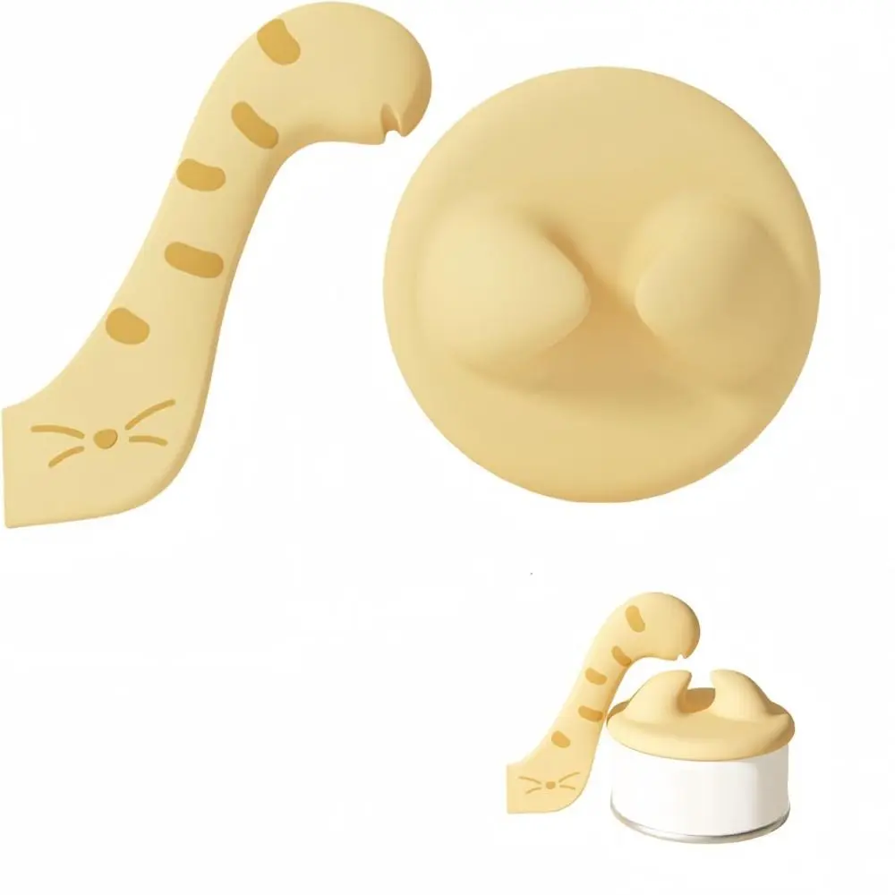 Easy To Clean Reusable Pet Can Supplies Set Sealing Cover 360 Degree Wrapped Feeding Cat Spoon Easy To Store Spatula Cat Can Opener Keep Food Fresh