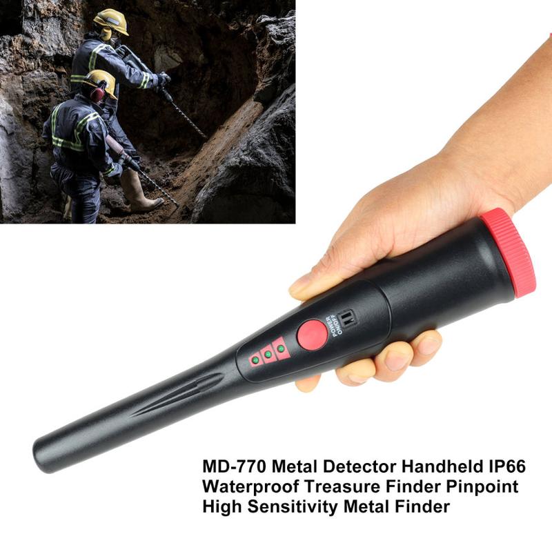 Product Introduction of MD-770 Metal Detector Handheld IP66 Waterproof Treasure Finder Pinpoint High Sensitivity Metal Finder 56