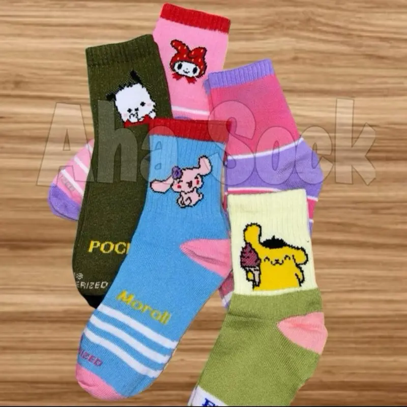 Paket [4 Pasang] Kaos Kaki Anak Laki Laki Motif Superhero ukuran TK PAUD Lembut dan Nyaman Katun Fashion Socks kaus kaki 4 - 8 tahun 1