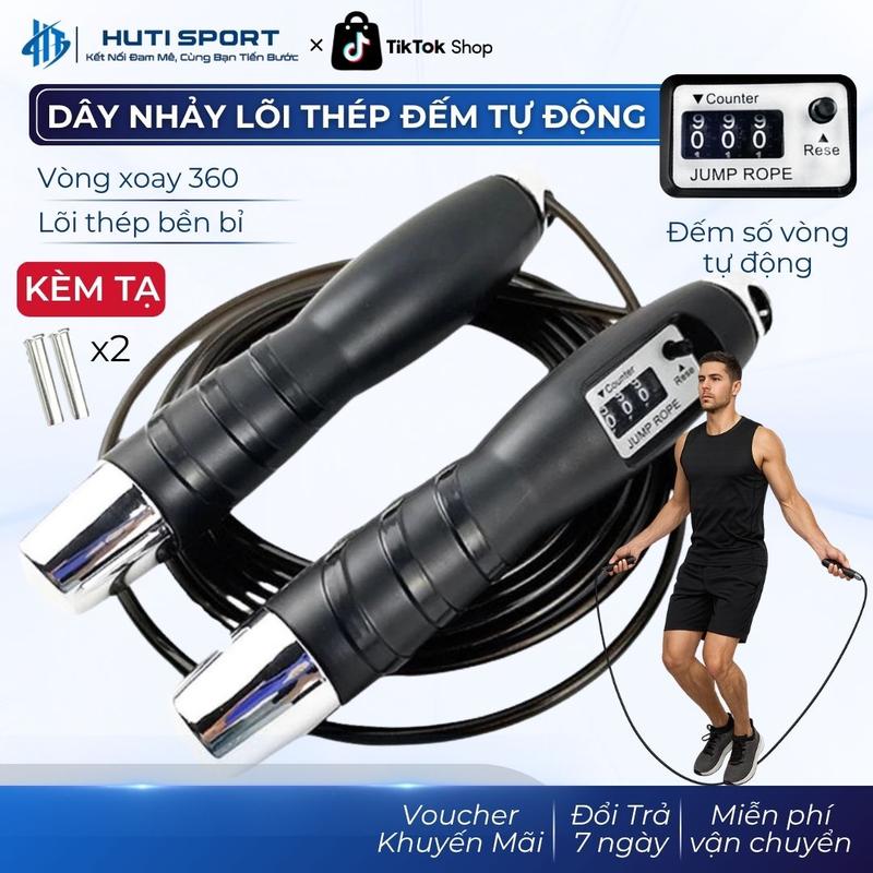 Dây Nhảy Thể Dục, Dây Nhảy Thể Lực Thể Thao Tập Gym Có Đếm Số Vòng Tự Động Mạ…