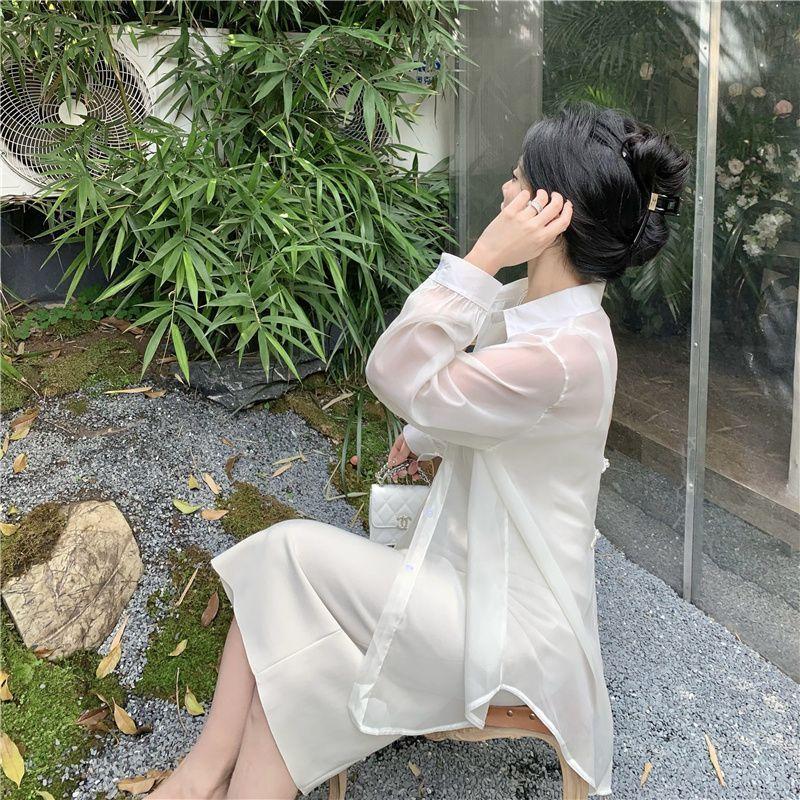 Product Introduction of Áo Khoác Sơ Mi Chống Nắng Phong Cách Trung Quốc Mới, Dành Cho Nữ, Mỏng Và Dài Tay, Áo Cardigan, Áo Mặc Bên Ngoài Mới Cho Mùa Hè, Áo Voan, 2023 Top Women Shirt 18