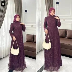 GAMIS  Wanita RATU NADINE TILE MOTIF BUNGA  Mewah MIX PURING HAYGET DRESS Muslim Pesta GAMIS WISUDA DRESS KONDANGAN TERBARU 2025