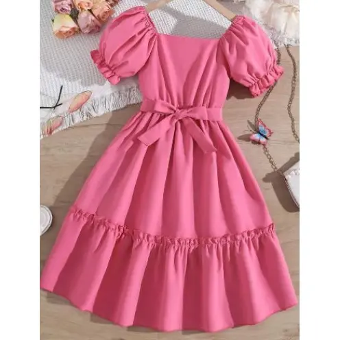 dres anak tangan pendek usia 3-12tahun/dres anak tanggung/gaun pesta anak perempuan/gaun anak/iner anak tangan pendek/baju ulang taun anak cewek tetbaru terlaris kekinian/gaun ulang taun anak wanita/baju anak tanggung/gamis anakwanita terbaru