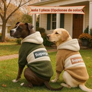 1PC Abrigo tipo sudadera para mascotas Adorable, Suéter suave y acogedor para perros medianos y grandes, Ropa de invierno cálida y gruesa para cachorros, para Bulldog francés, Labrador y Rottweiler